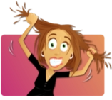 Hairdressing funny logo and link to the page