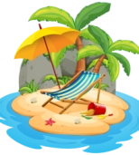 Beach cartoon image with link to nearby beaches