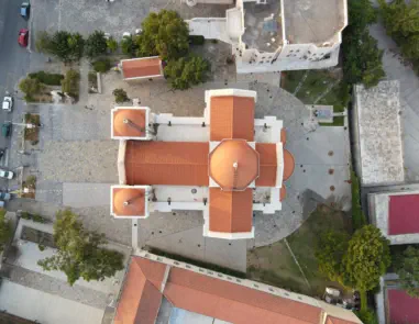 Aerial Photo of Megali Panagia Church 