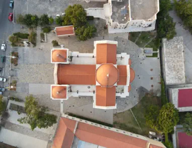 Megali Panagia Church from the air