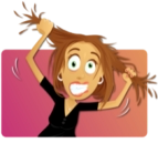 Hairdressing funny logo and link to the page