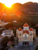 Photo of Megali Panagia church with link to web page